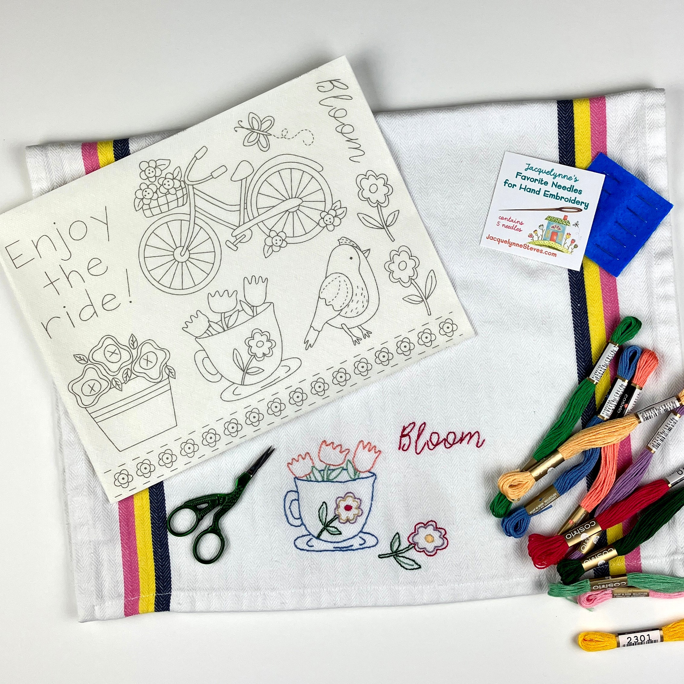 Bloom Stick & Stitch Embroidery Sheet - The Art of Home - Jacquelynne Steves