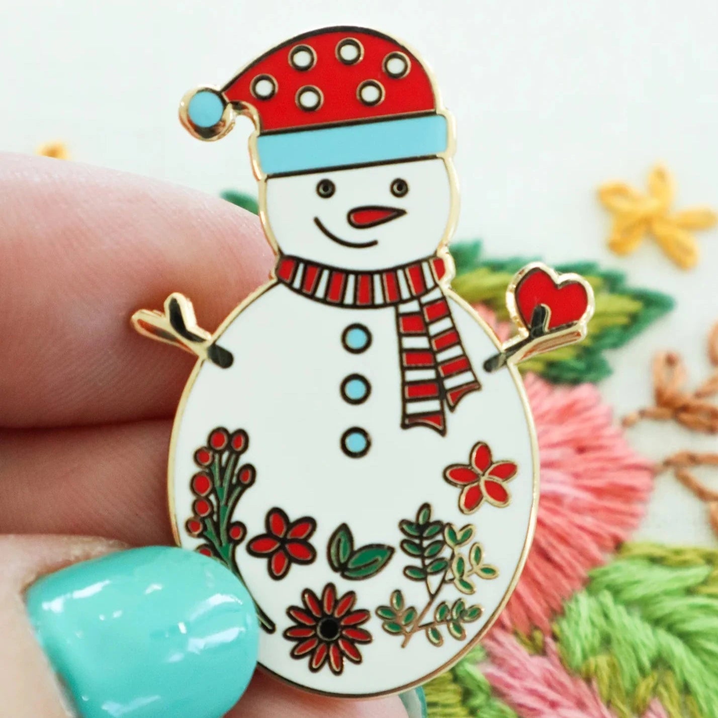 Sweet Snowman Magnetic Needle Minder - Jacquelynne Steves