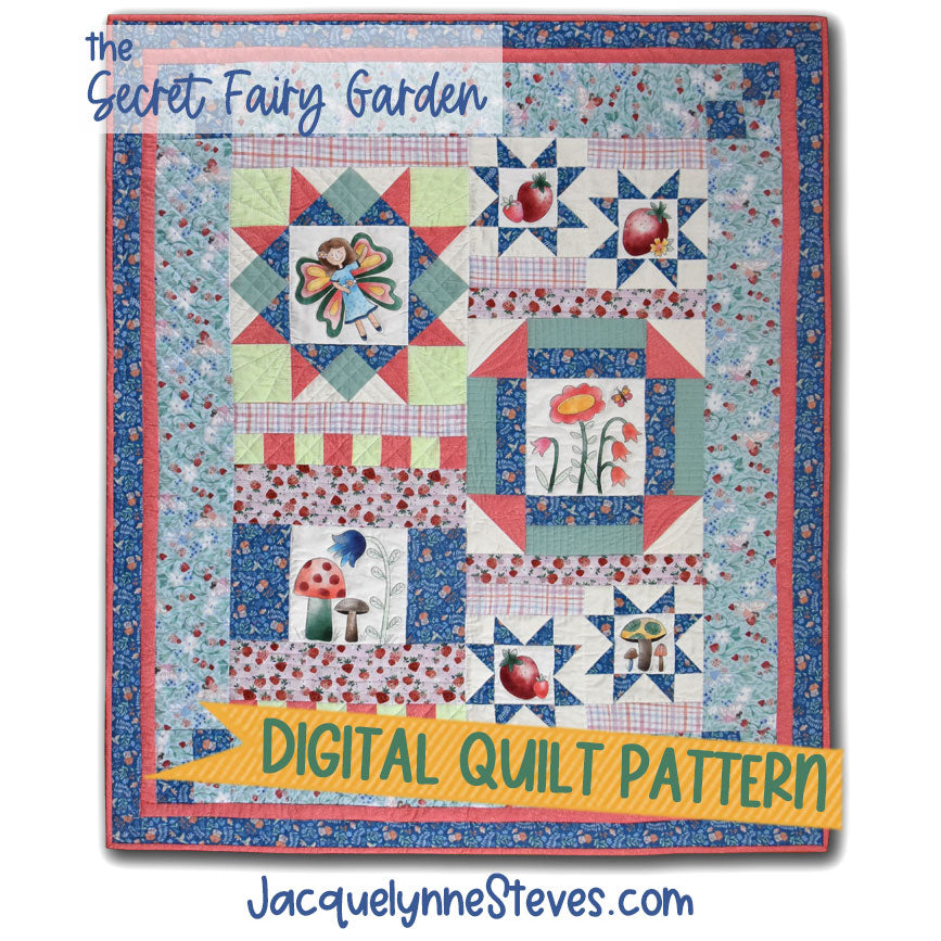 The Secret Fairy Garden Quilt Pattern - Digital - Jacquelynne Steves