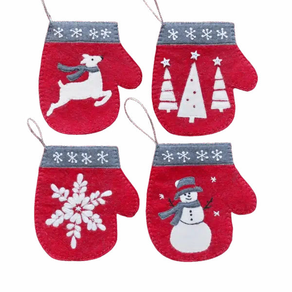 Winter Mittens Ornament Kit - The Art of Home - Jacquelynne Steves
