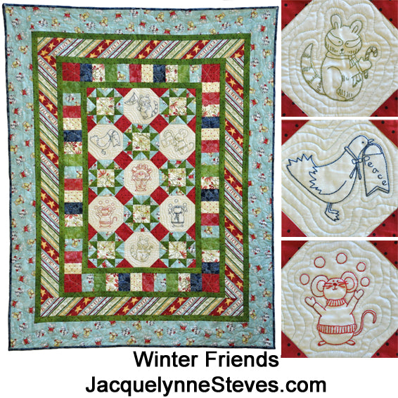 Winter Friends Quilt Pattern - Digital - Jacquelynne Steves
