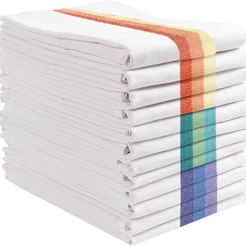 Striped Cotton Tea Towels for Embroidery - The Art of Home - Jacquelynne Steves