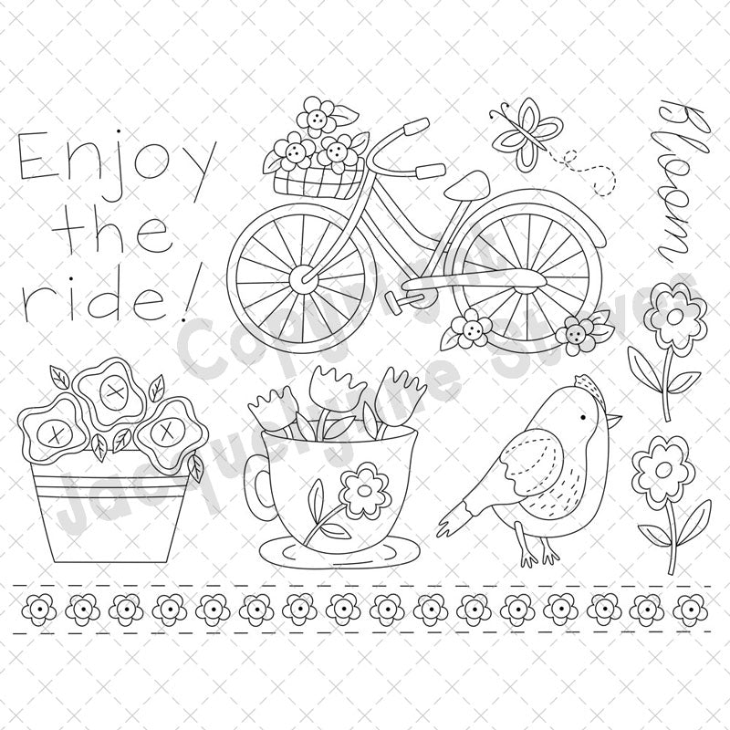 Bloom Stick & Stitch Embroidery Sheet - The Art of Home - Jacquelynne Steves