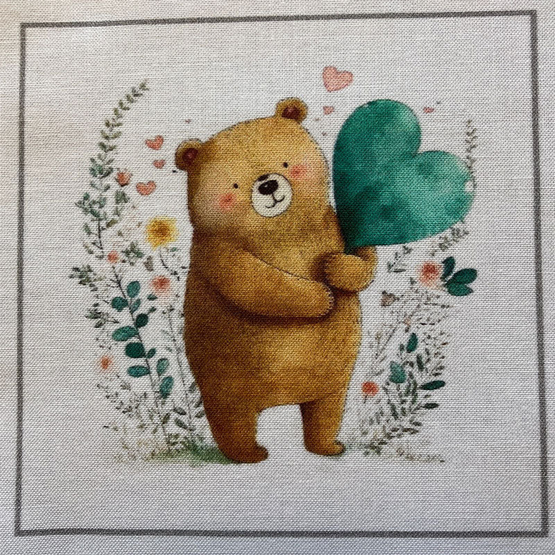 Love Bears 4" Fabric Panels - Set of 5 - The Art of Home - Jacquelynne Steves