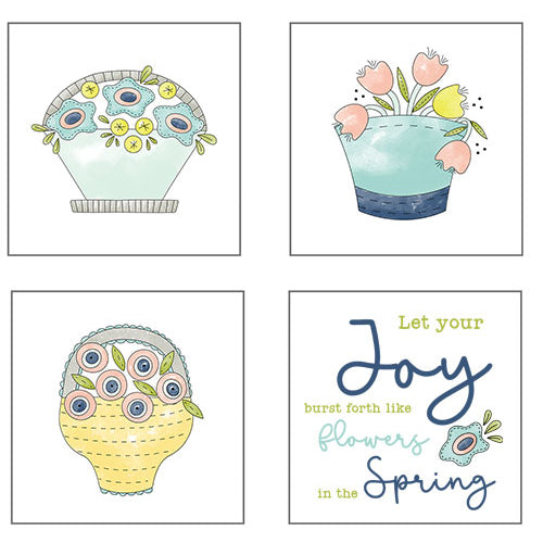 Joyful Spring Fabric Panels - Jacquelynne Steves
