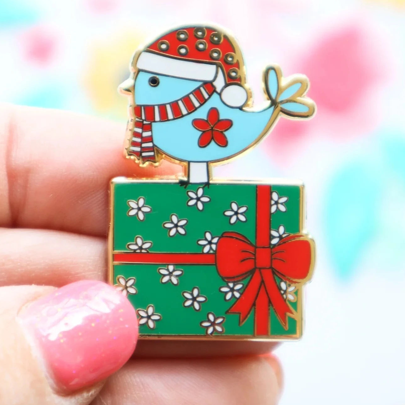 Christmas Birdie Magnetic Needle Minder - Jacquelynne Steves