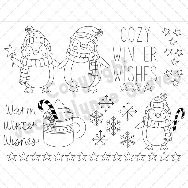 Warm Winter Wishes Stick & Stitch Embroidery Sheet - The Art of Home - Jacquelynne Steves