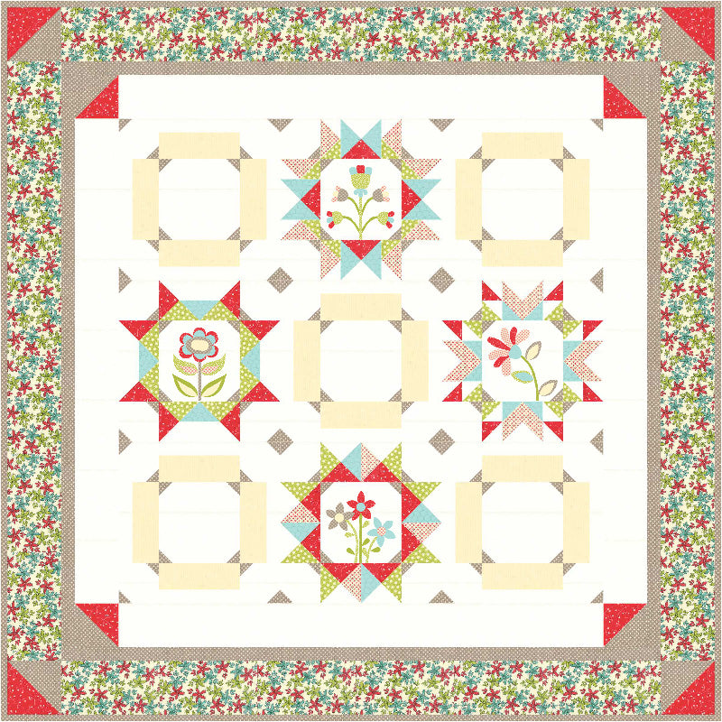 Maggie's First Dance Block of the Month Quilt Pattern - Digital - Jacquelynne Steves