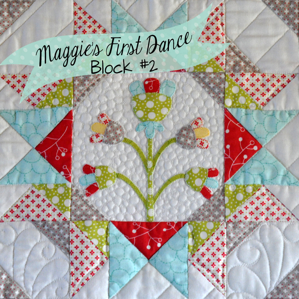 Maggie's First Dance Block of the Month Quilt Pattern - Digital - Jacquelynne Steves