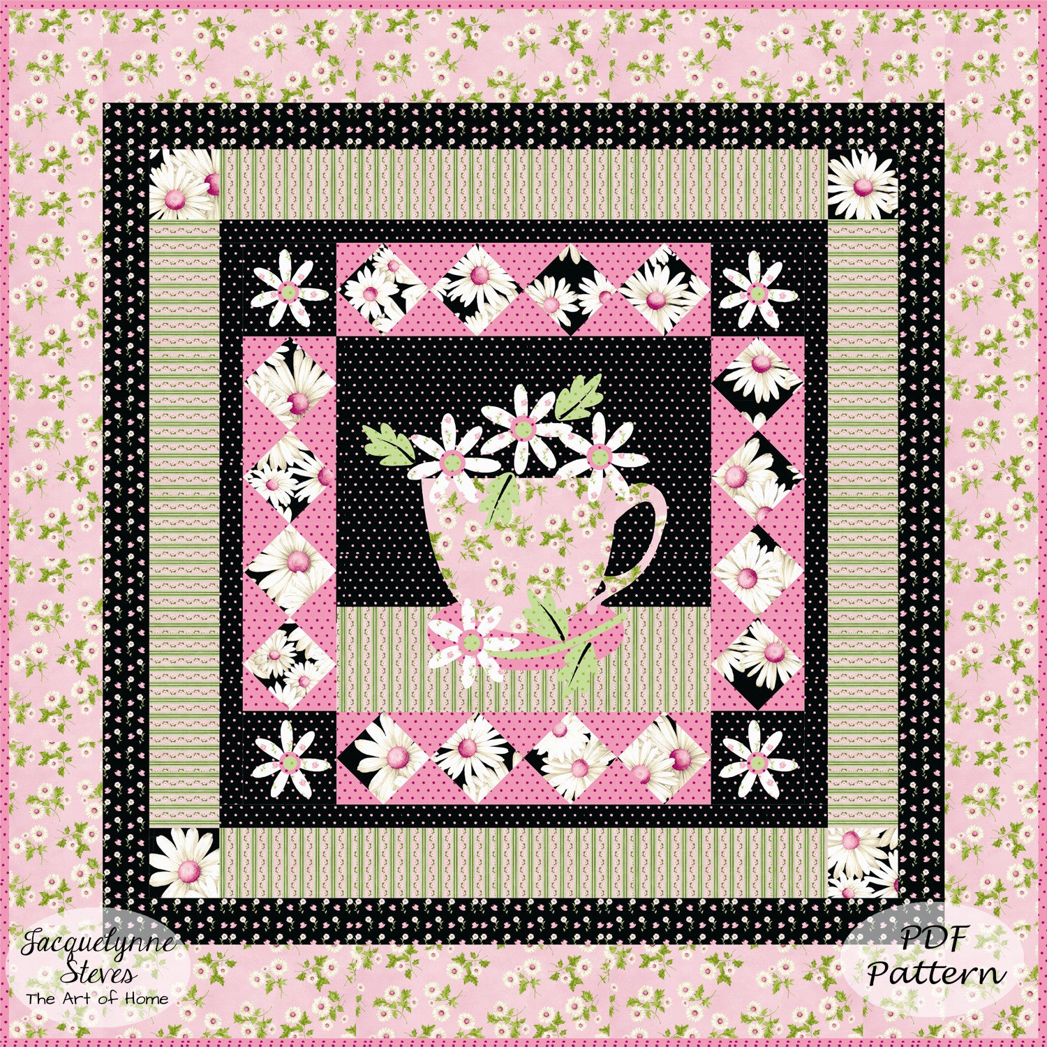 Chamomile Afternoon Quilt Pattern - Digital - Jacquelynne Steves