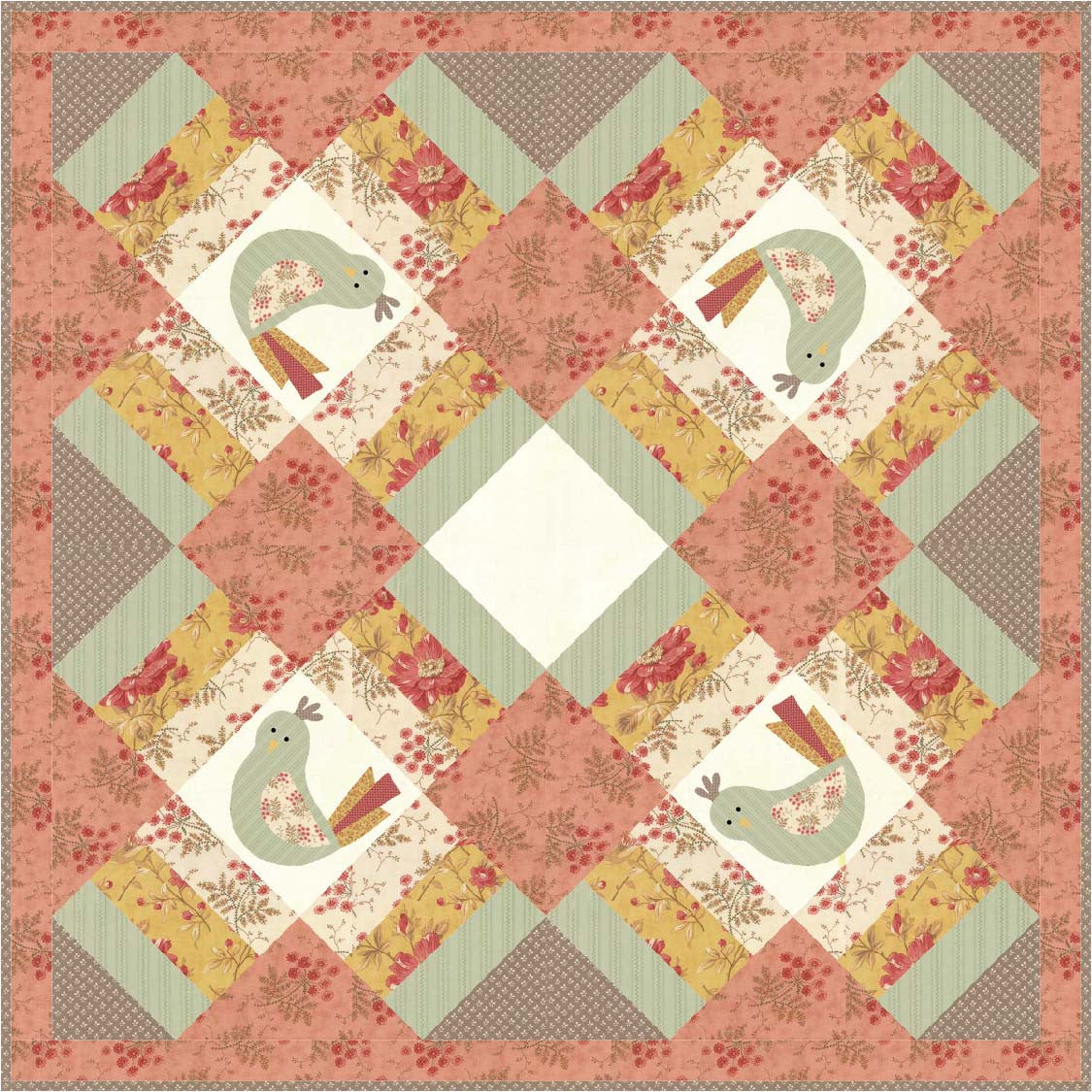 Chirp! Little Quilt Pattern- Digital - Jacquelynne Steves