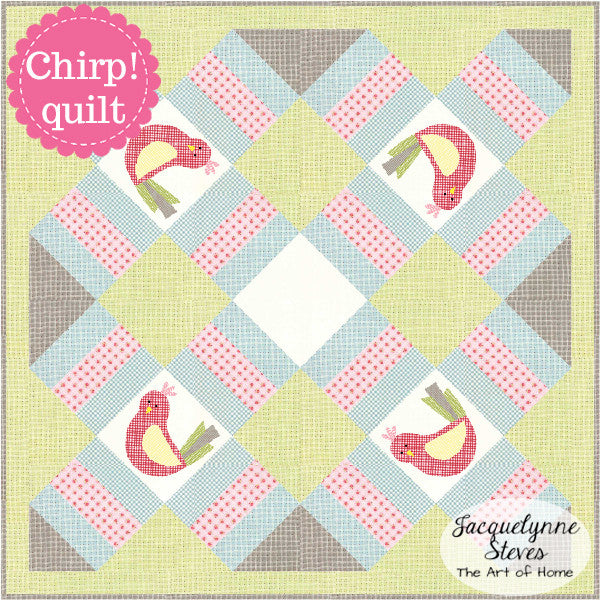 Chirp! Little Quilt Pattern- Digital - Jacquelynne Steves