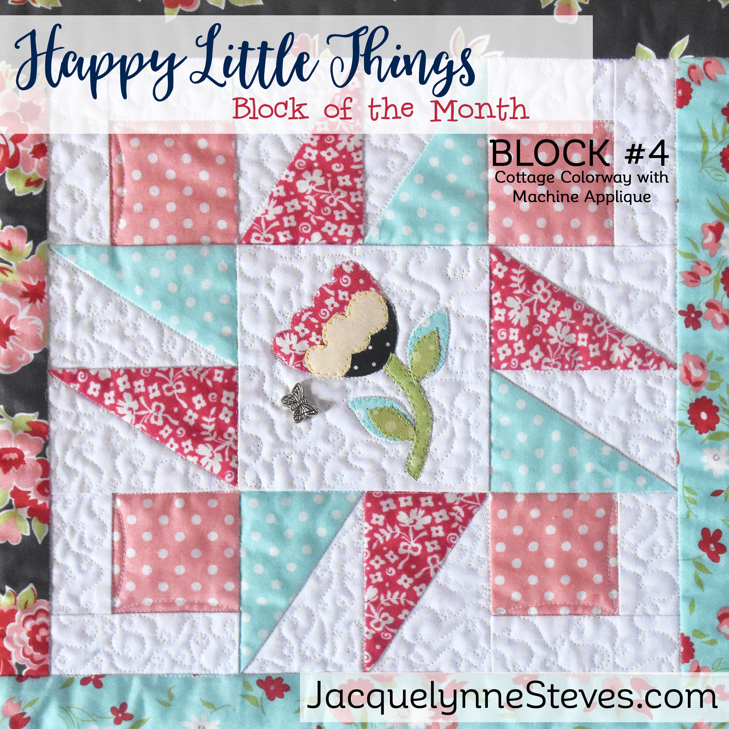 Happy Little Things Block of the Month Quilt Pattern - Digital - Jacquelynne Steves