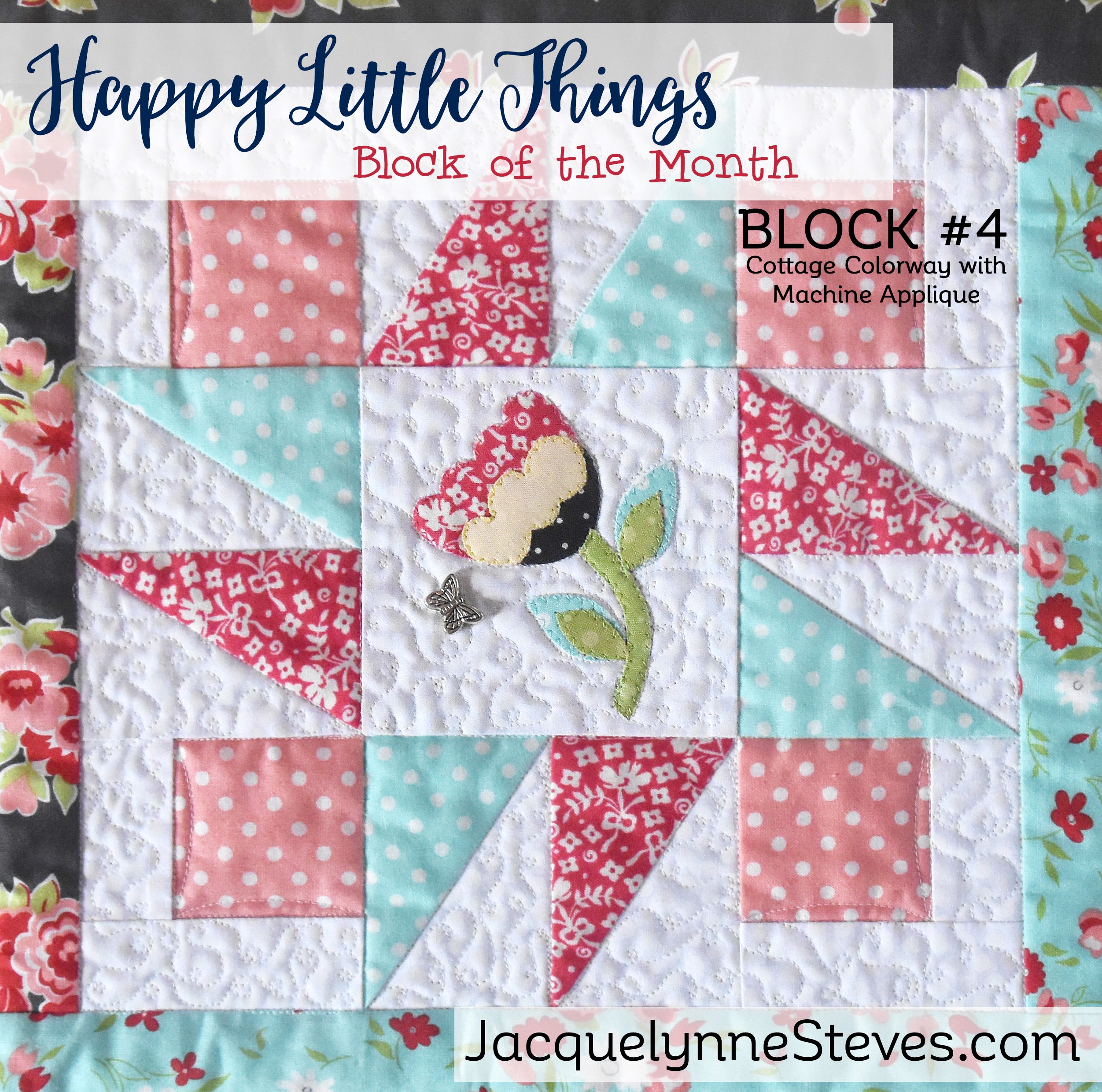 Happy Little Things Block of the Month Quilt Pattern - Digital - Jacquelynne Steves