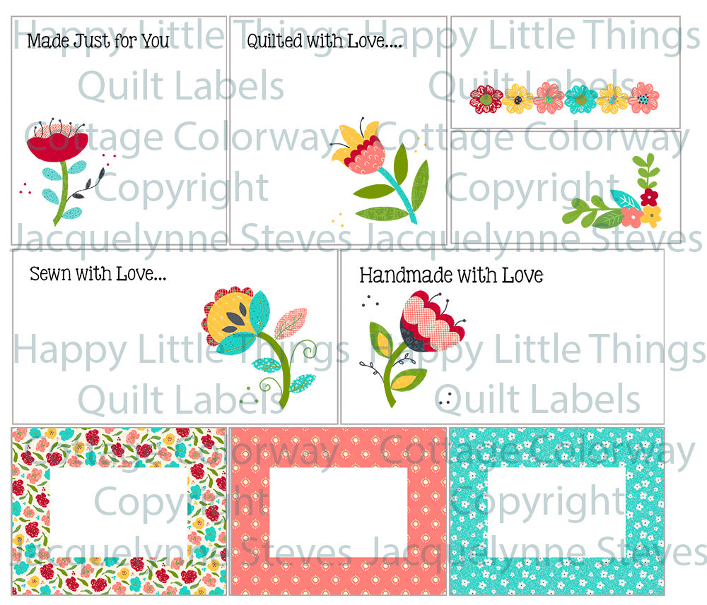 Happy Little Things Quilt Labels - Jacquelynne Steves