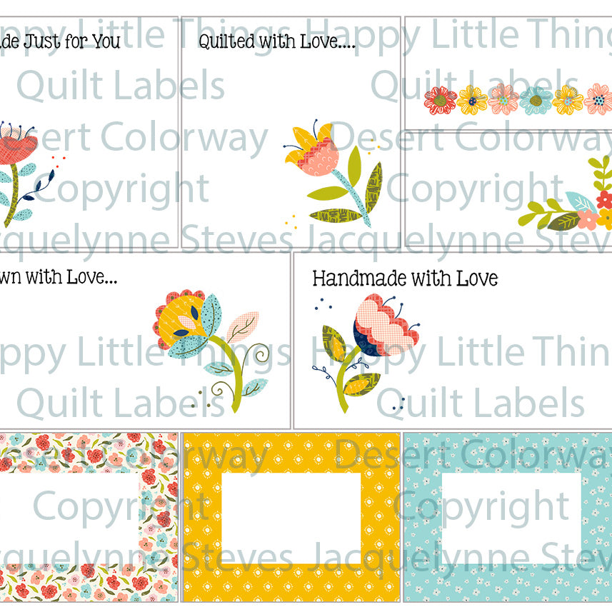 Happy Little Things Quilt Labels - Jacquelynne Steves