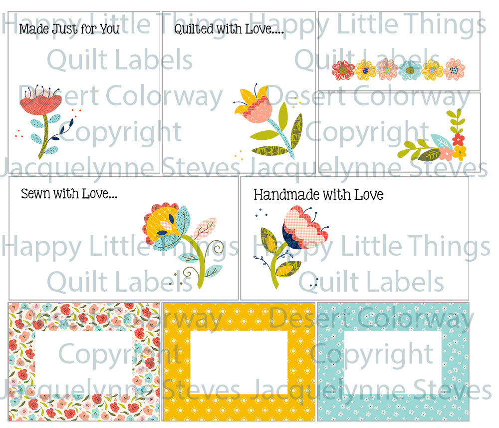 Happy Little Things Quilt Labels - Jacquelynne Steves
