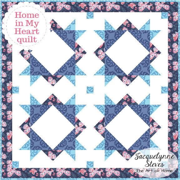 Home in My Heart Little Quilt Pattern- Digital - Jacquelynne Steves