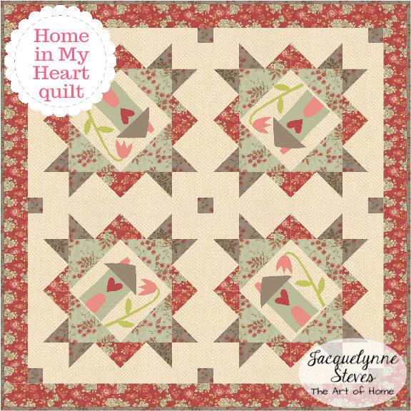 Home in My Heart Little Quilt Pattern- Digital - Jacquelynne Steves