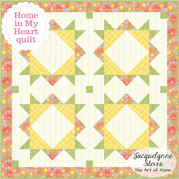 Home in My Heart Little Quilt Pattern- Digital - Jacquelynne Steves