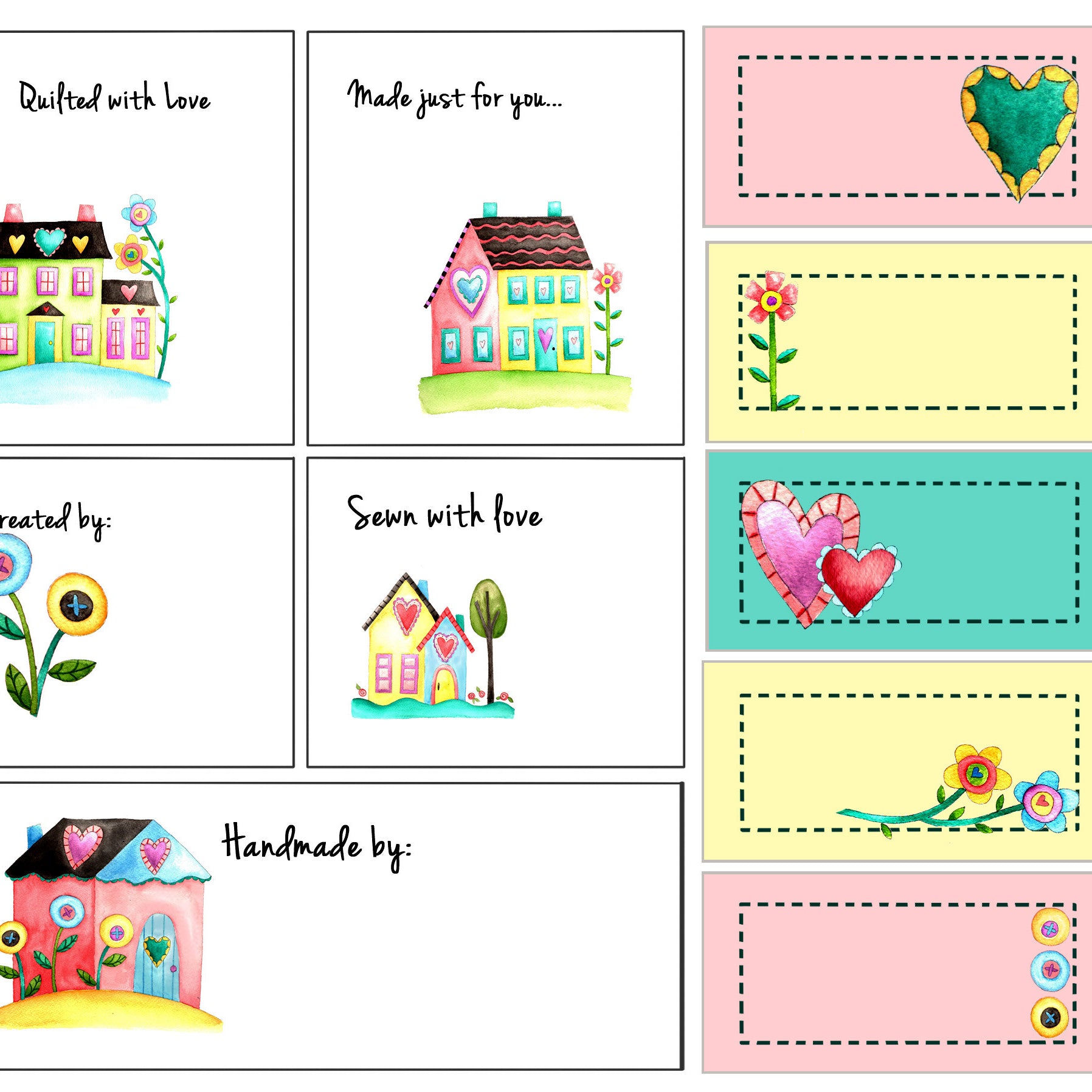I Love Home Quilt Labels by Jacquelynne Steves