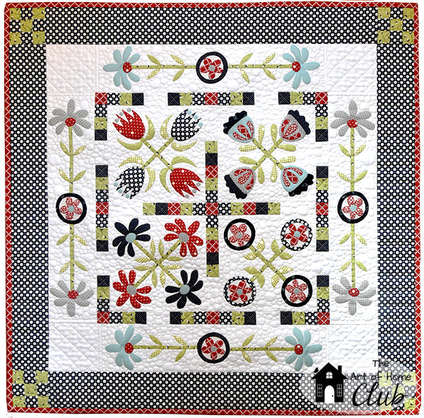 Little Bit Baltimore Quilt, Wall Hanging, and Candle Mat Pattern - Digital - Jacquelynne Steves