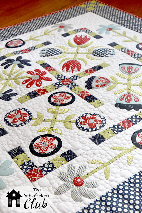 Little Bit Baltimore Quilt, Wall Hanging, and Candle Mat Pattern - Digital - Jacquelynne Steves