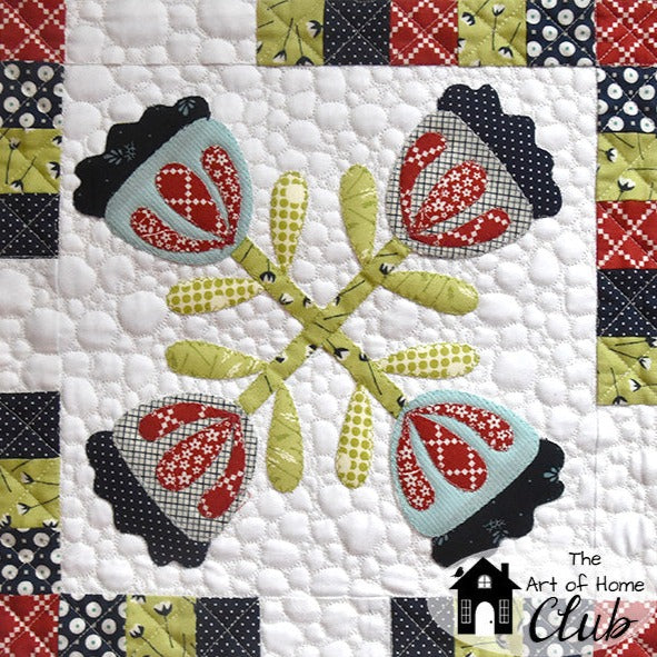 Little Bit Baltimore Quilt, Wall Hanging, and Candle Mat Pattern - Digital - Jacquelynne Steves
