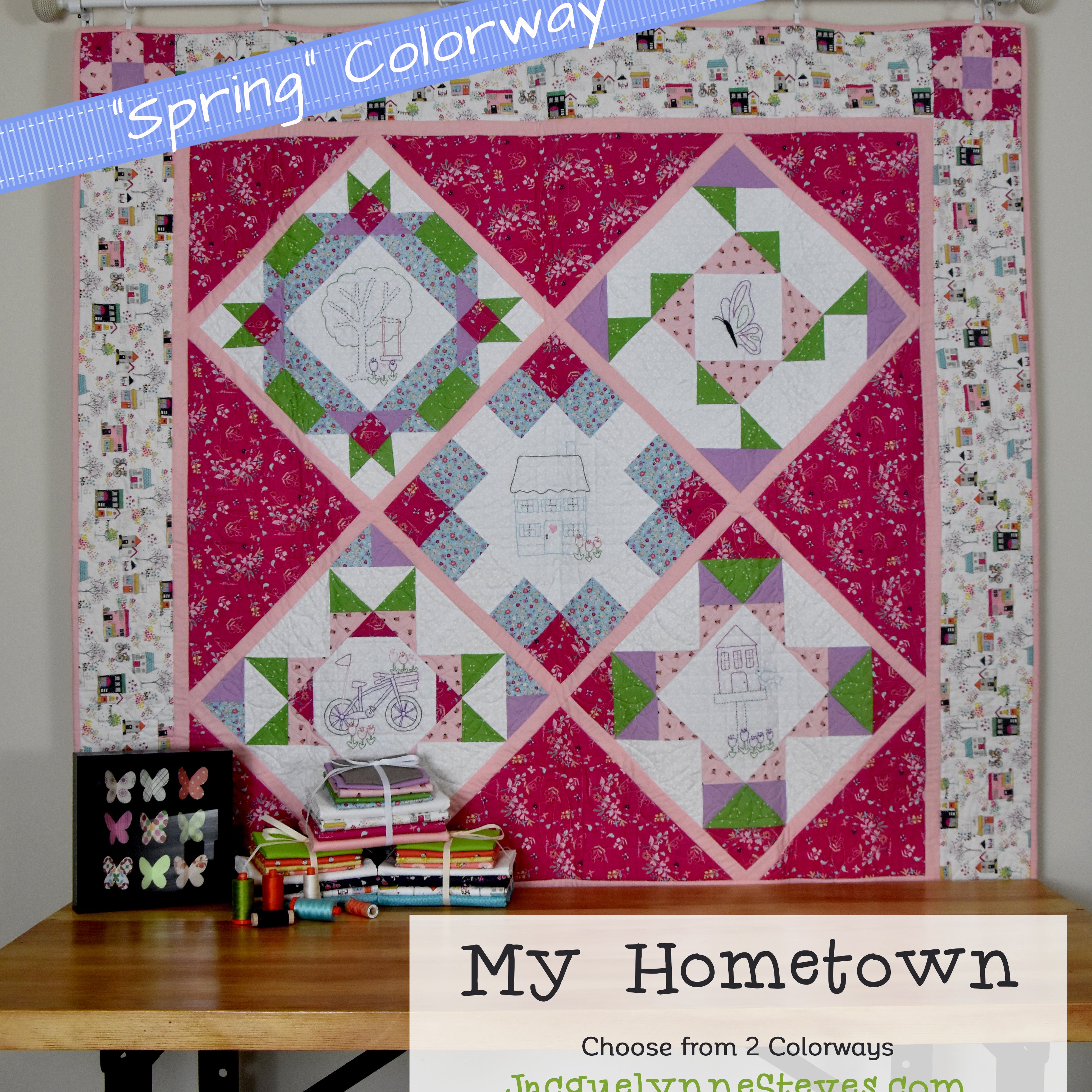 My Hometown Block of the Month Quilt Pattern - Digital - Jacquelynne Steves