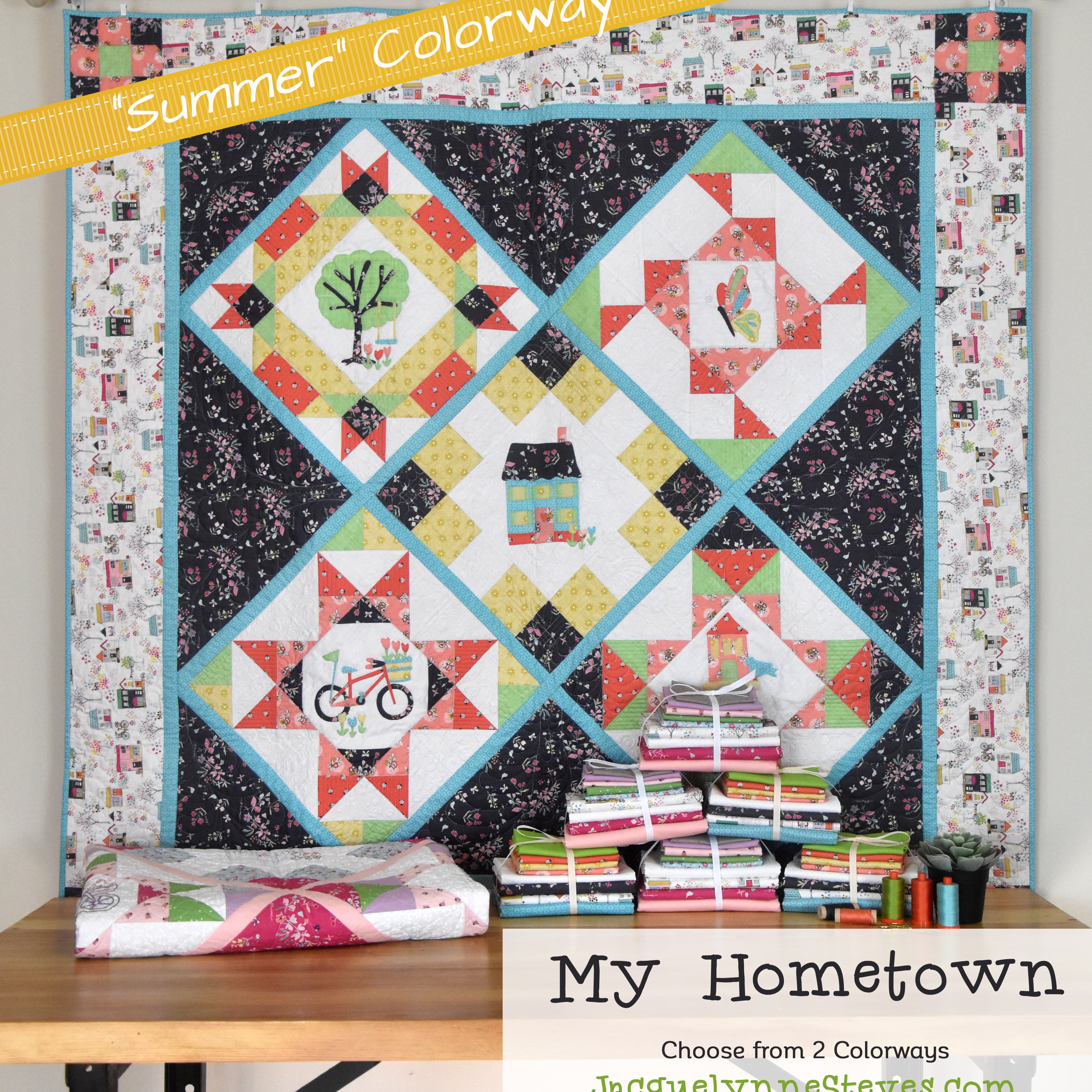 My Hometown Block of the Month Quilt Pattern - Digital - Jacquelynne Steves