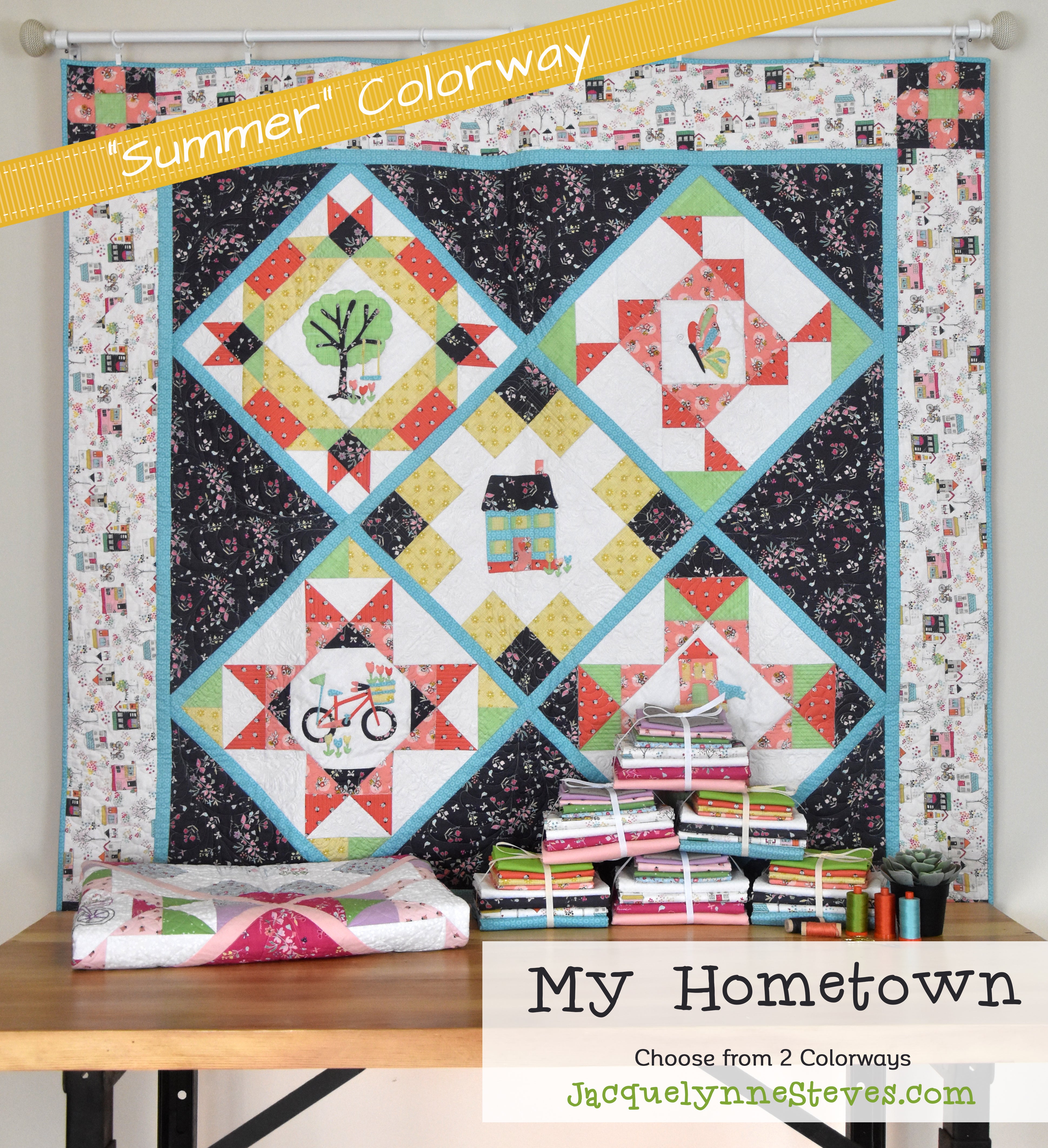 My Hometown Block of the Month Quilt Pattern - Digital - Jacquelynne Steves
