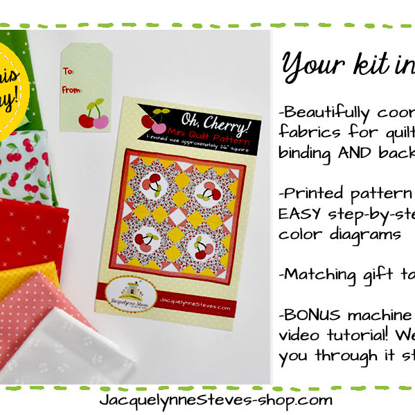 Oh, Cherry!  Little Quilt Kit - Jacquelynne Steves