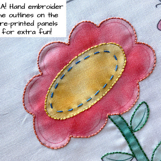 Secret Fairy Garden Fabric Kit with Pre-Printed Panels - Jacquelynne Steves