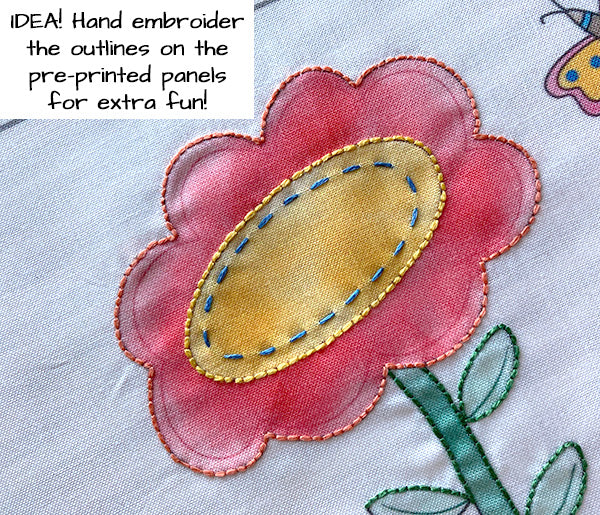 Secret Fairy Garden Fabric Kit with Pre-Printed Panels - Jacquelynne Steves