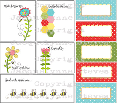 Save the Bees Quilt Labels - Jacquelynne Steves