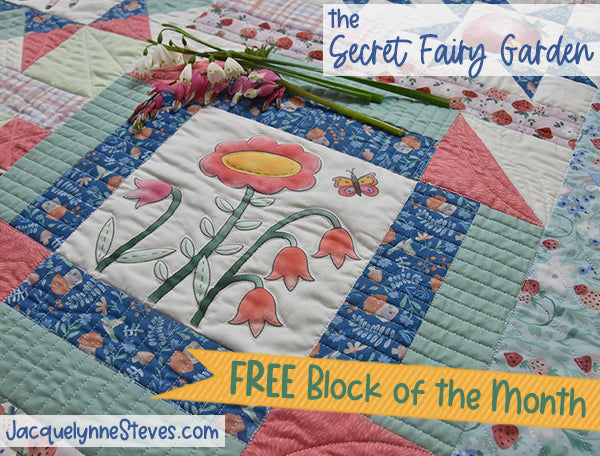 Secret Fairy Garden Fabric Kit with Pre-Printed Panels - Jacquelynne Steves