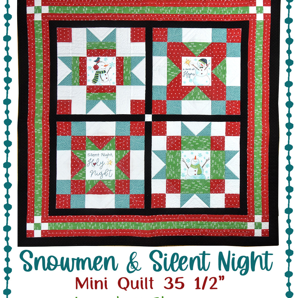 Snowmen & Silent Night Sew Along Table Topper Pattern - Digital - Jacquelynne Steves