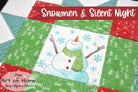 Snowmen & Silent Night Fabric Panels with Buttons! - Jacquelynne Steves