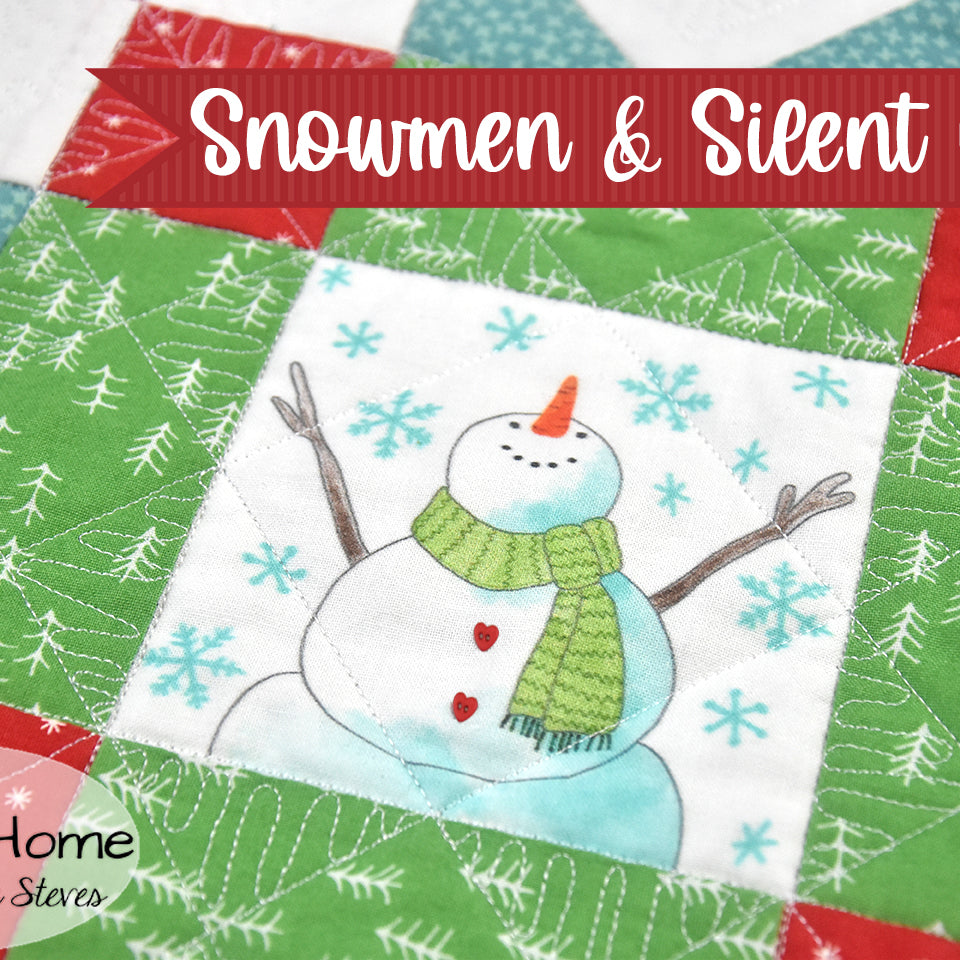 Snowmen & Silent Night Sew Along Table Topper Pattern - Digital - Jacquelynne Steves