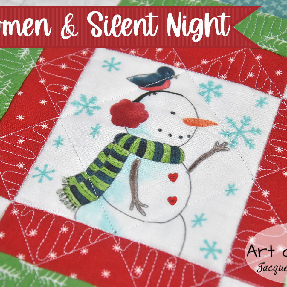 Snowmen & Silent Night Sew Along Table Topper Pattern - Digital - Jacquelynne Steves