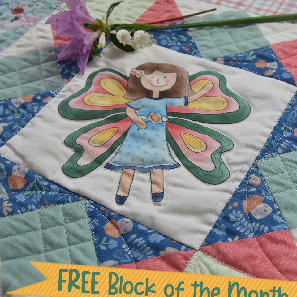 Secret Fairy Garden Fabric Kit with Pre-Printed Panels - Jacquelynne Steves