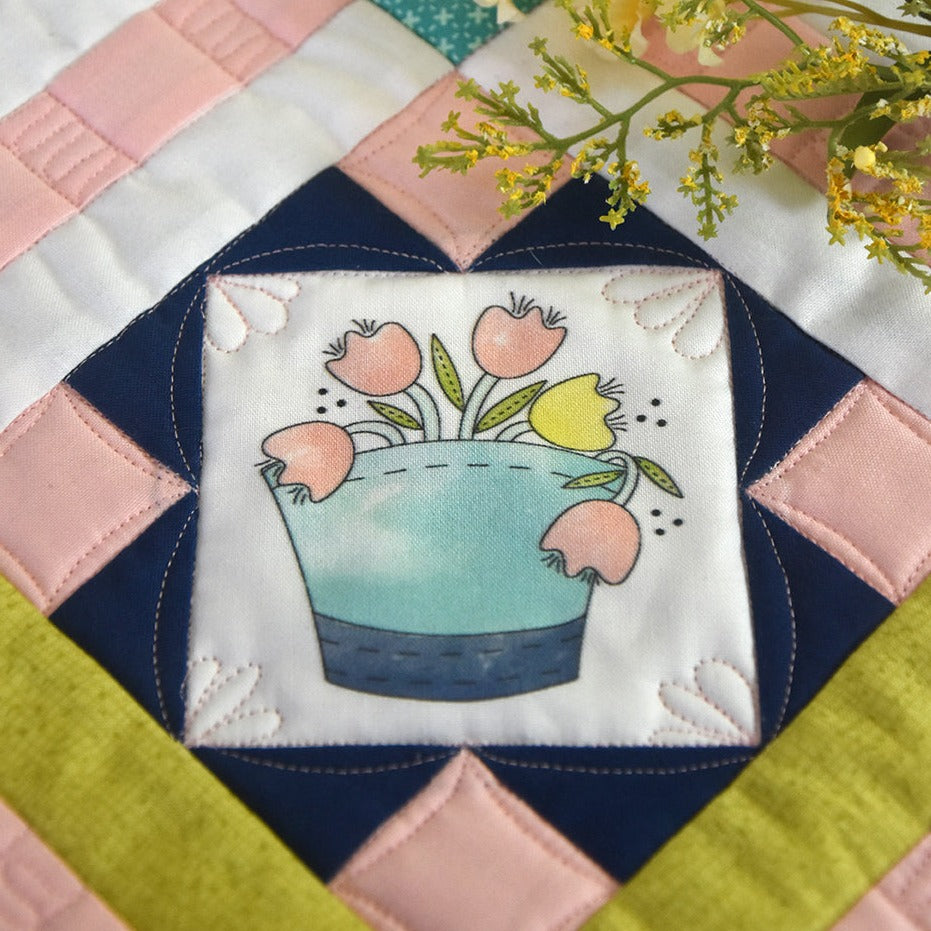 Joyful Spring Table Topper Digital Pattern - Jacquelynne Steves