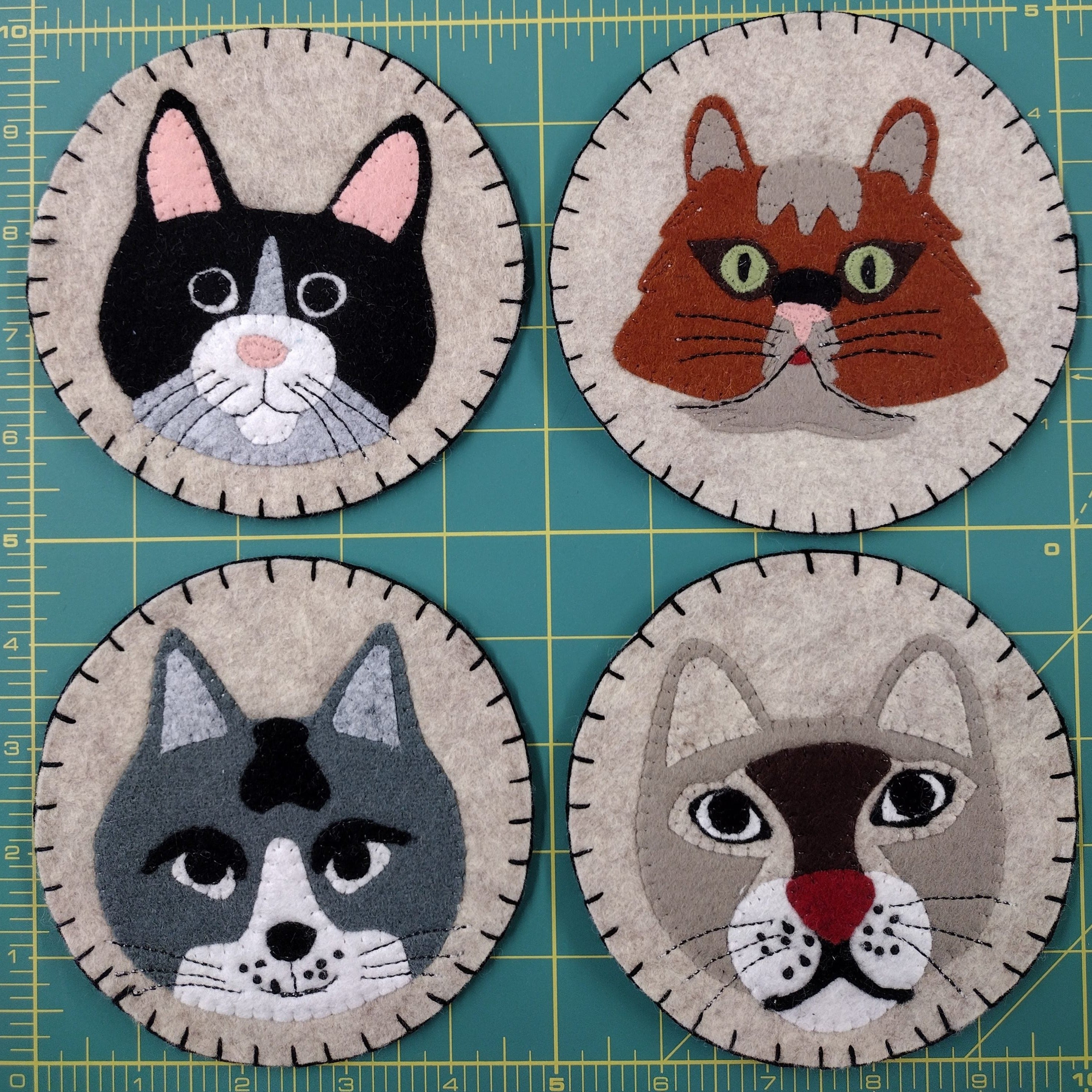 Cat Coasters & Ornaments Kit - Jacquelynne Steves