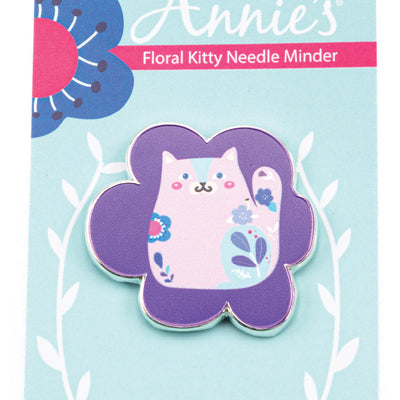 Floral Kitty Needle Minder - Jacquelynne Steves
