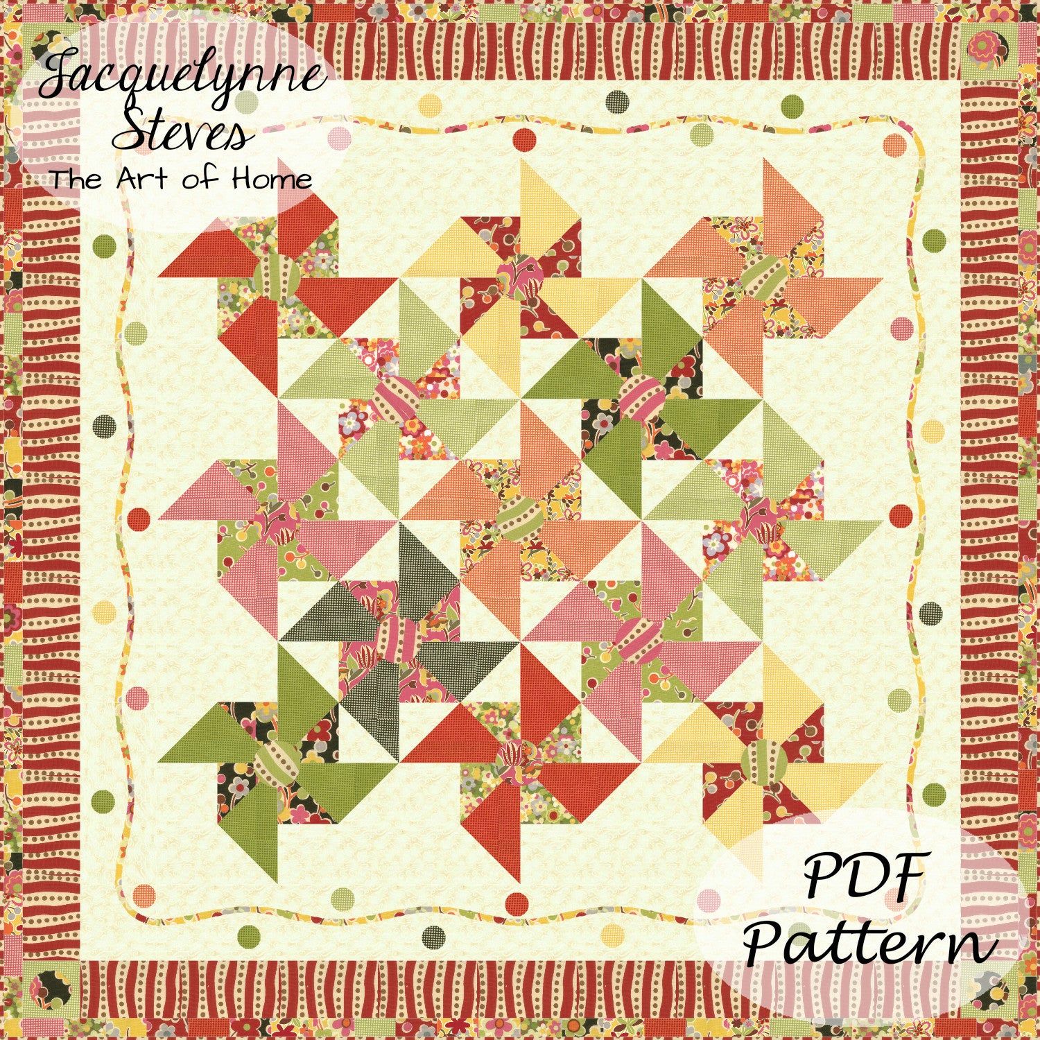 Merry Go Round Quilt Pattern - Digital - Jacquelynne Steves
