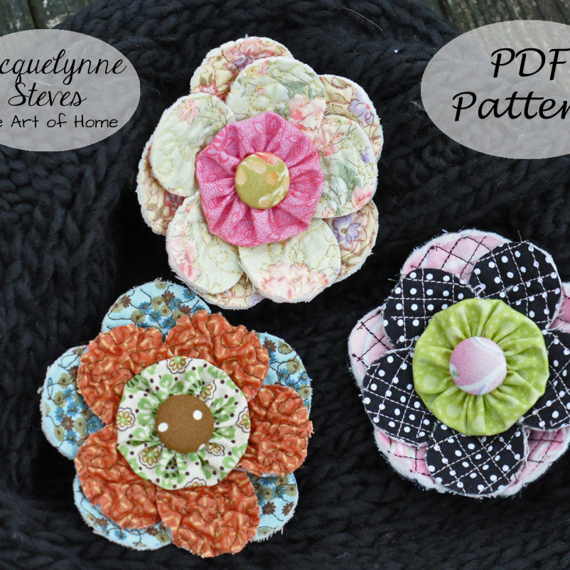 Flower Pin Pattern Bundle - Digital - Jacquelynne Steves