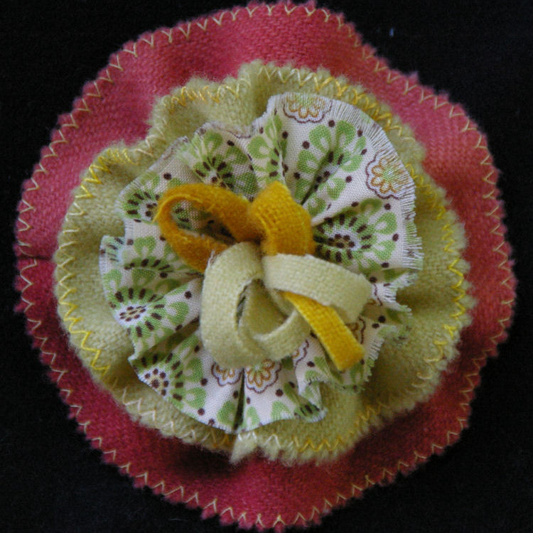 Ruffled Flower Pin Pattern - Digital - Jacquelynne Steves