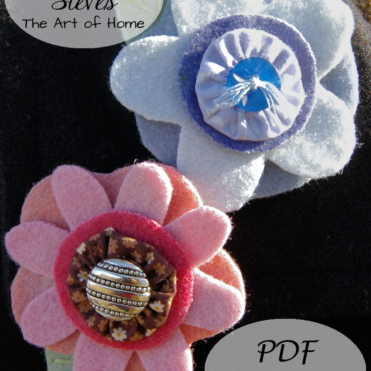 Wool Flower Pin Pattern - Digital - Jacquelynne Steves