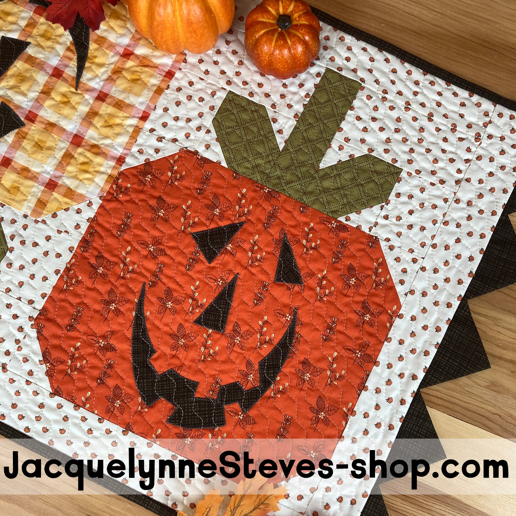 Fall Table Runner Quilt Kit - Pumpkin Parade Design | Complete Kit