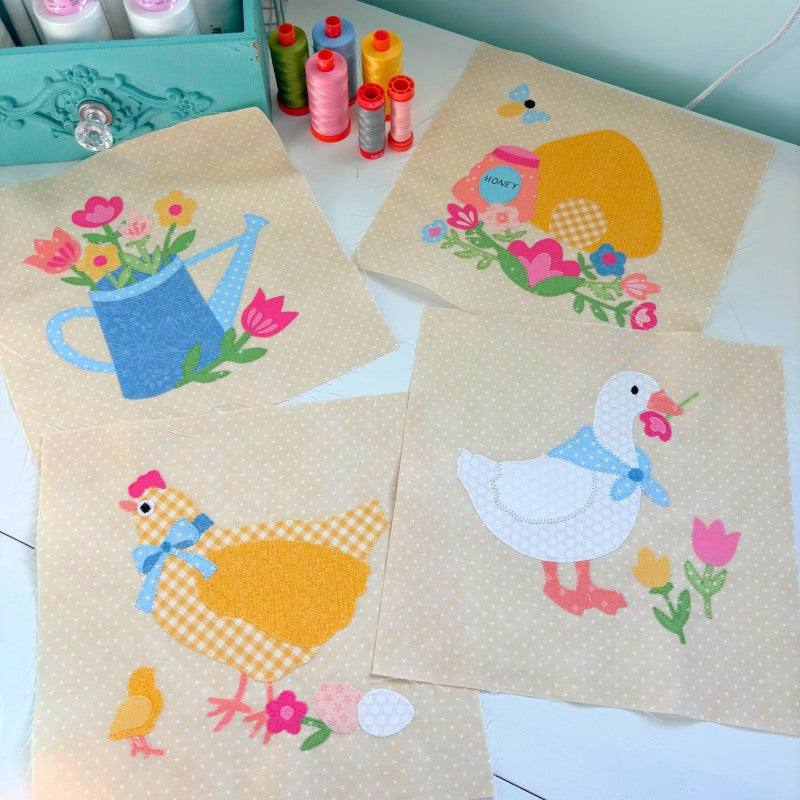 The Little Cottage – applique blocks – The Art of Home Club